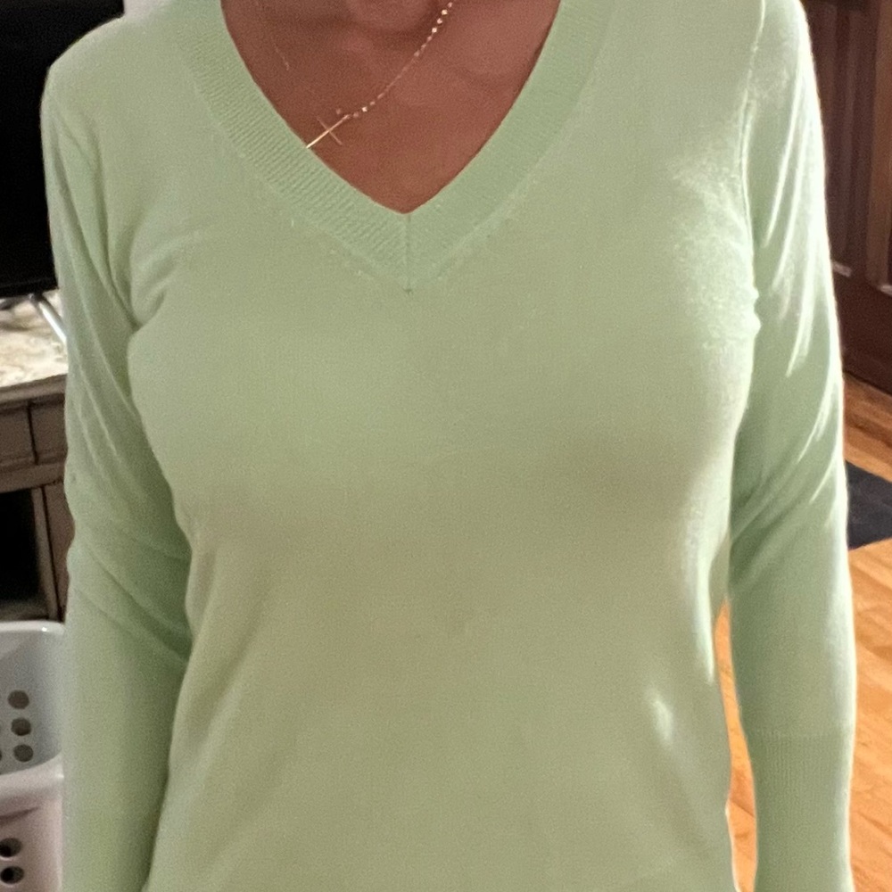 JCREW mint green Italian cashmere sweater size M